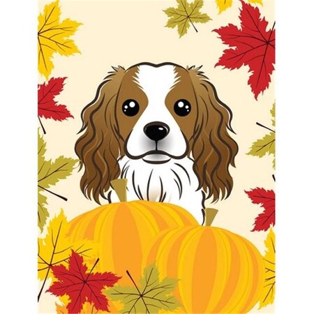 Cavalier Spaniel Thanksgiving Flag Garden